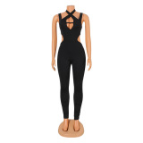 Tight, hollow out, sleeveless, backless, Jumpsuit