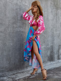 Bohemia, high waist, pullover, printed skirt