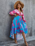 Bohemia, high waist, pullover, printed skirt