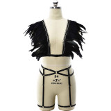 Harness, feather, underwear, garter, fun suit