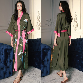 Satin, chiffon pajamas, ice silk, light luxury, Nightgown, home clothes