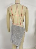 Split back, metal sheet, sling, tether, diamond skirt