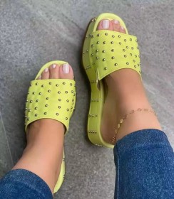 Fish mouth, open toe, rivet, thick bottom, sandals