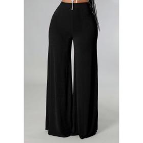 High stretch, solid color, swing pants, wide leg pants