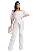 Sexy, ruffled, off shoulder, Jumpsuit