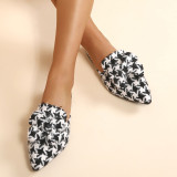 Half Baotou slippers, pointed, bow tie, sandals, Muller shoes