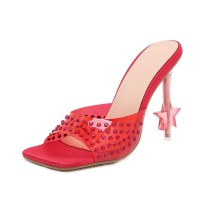 Rhinestone, thin heel, high heel, sandal, heel height 10.5cm