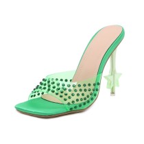 Rhinestone, thin heel, high heel, sandal, heel height 10.5cm