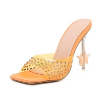 Rhinestone, thin heel, high heel, sandal, heel height 10.5cm