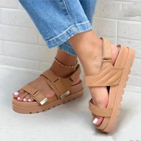 Velcro, metal sandals, thick soles, beach sandals