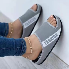 Open toe, cloth, flat bottom sandals