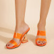 Transparent, PVC crystal heel, colorful high heels, sandals