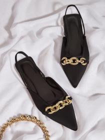 Pointed, flat sole shoes, Baotou sandals