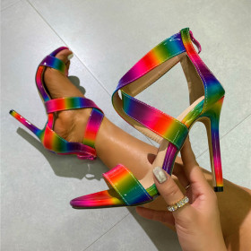Color, high heels, sandals