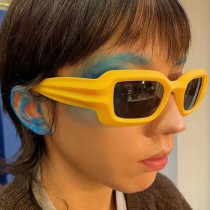 Box sunglasses, sunglasses, corrugated legs, hip-hop Sunglasses