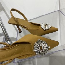 Sandals, Baotou tip, rhinestones, high heels