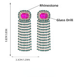 Rhinestone, glass diamond, inlaid diamond, Tassel Earrings