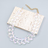 Alloy, thick chain, geometric necklace, clavicle chain