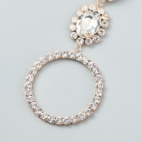 Geometry, glass diamond, Rhinestone, diamond earrings, exaggerated earrings