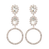 Geometry, glass diamond, Rhinestone, diamond earrings, exaggerated earrings