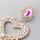 Super flash, claw chain, love shape, alloy diamond, Tassel Earrings, catwalk earrings