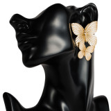 Two butterflies, earrings, temperament, earrings