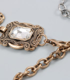 Waist chain, metal, T-shirt, hook, Rhinestone, crystal belt