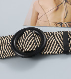 Bohemia, wax rope, round buckle elastic, elastic waist, waist seal