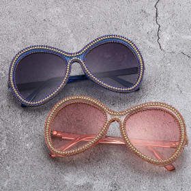 T-shaped sunglasses, pearl, diamond, sunglasses