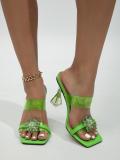 Transparent, high heels, women's sandals 9.5CM