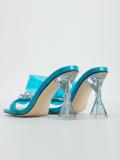 Transparent, high heels, women's sandals 9.5CM