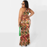 Print, large dress