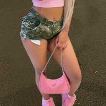 Summer stretch, camouflage, shorts, slim camouflage jeans