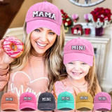 Mama baseball cap, parent-child Mini letter children's baseball cap, duck tongue cap
