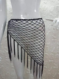 Hollow out, mesh, tassel, skirt
