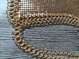 Metal sheet, Sequin, chain, splicing, open back neck Strapless