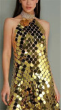 Handmade, stitched, beaded, sequined dress