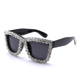 Hand set diamond, sunglasses, square, sunglasses