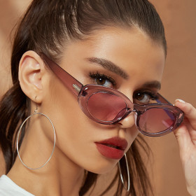 Oval frame sunglasses, simple, UV resistant Sunglasses