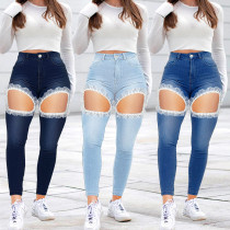 Holes, casual dress, jeans