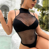 Fishing net, hollow out, perspective, sexy underwear set