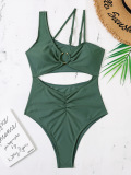 Hollow out, ring, one-piece swimsuit, bikini