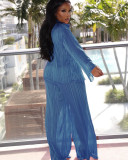 Bikini, perspective, cardigan, wide leg pants, three piece set