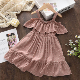 Toddler dress, one shoulder strap skirt