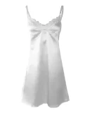 White, lace, suspender nightdress - without underwear