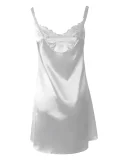 White, lace, suspender nightdress - without underwear