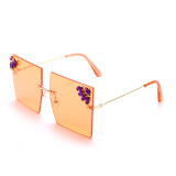 Rimless sunglasses, diamond rimmed glasses