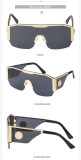 Frameless, one-piece lens, sunglasses