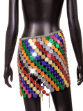 Acrylic skirt, handmade, patchwork skirt