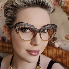 Leopard print, flat lens, blue light proof eye frame, glasses frame